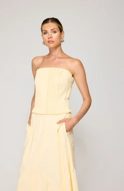 Line & Dot ABBOTT PLEATED TUBE TOP- Resort