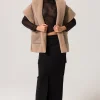 Line & Dot ACE FAUX SHEARLING VEST -- Outerwear