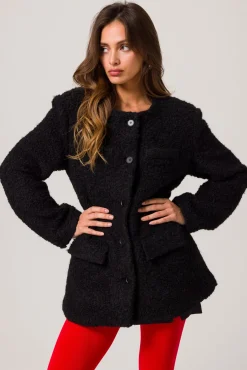 Line & Dot ANGIE SHEARLING JACKET- Outerwear