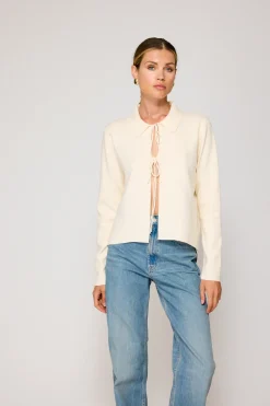 Line & Dot ANOUK TIED DETAILED SWEATER TOP- Knits | Resort