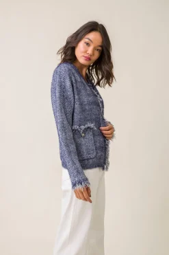 Line & Dot BONNY FRINGE CARDIGAN- Outerwear