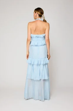 Line & Dot CARI HALTER NECKLINE MAXI DRESS- Dresses | Resort