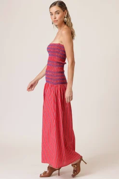 Line & Dot CLAUDINE SMOCKED DRESS- Dresses