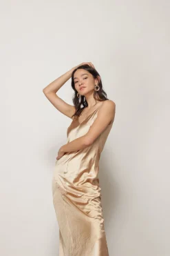 Line & Dot DOLLY SATIN DRESS- Dresses