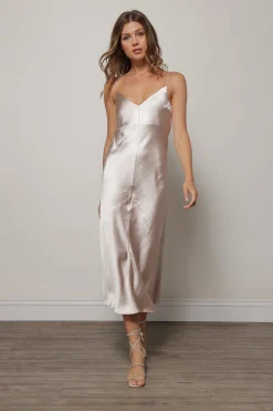 Line & Dot DOLLY SATIN DRESS- Dresses