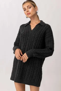 Line & Dot EZRA SWEATER DRESS- Dresses