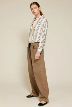 Line & Dot FREDDIE STRIPE BUTTON DOWN- Tops