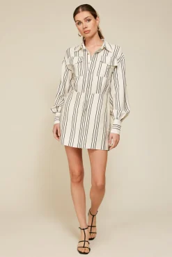 Line & Dot FREDDIE STRIPE MINI DRESS- Dresses