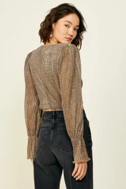 Line & Dot Jordie Long Sleeve Blouse- Tops