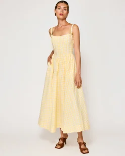Line & Dot JUNIE CORSET MIDI DRESS- Dresses | Resort