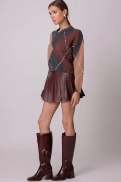 Line & Dot KEIKO PLEATED SKIRT- Bottoms