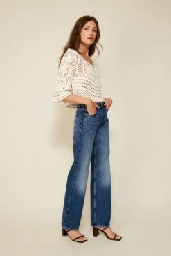 Line & Dot KRISTA CROCHET TOP- Tops