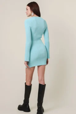 Line & Dot LANA DRESS SKY BLUE- Dresses