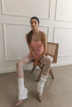 Line & Dot LEEZA STRAPLESS TWEED ROMPER- Dresses | Resort