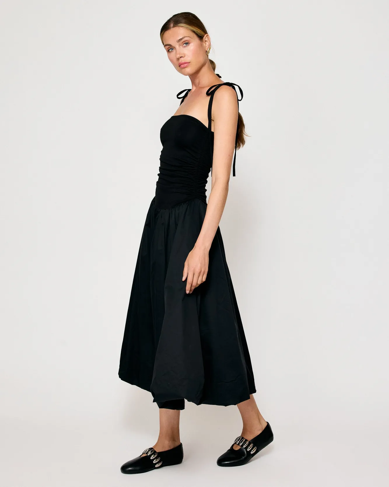 Line & Dot LIANNA MIX-MEDIA DRESS- Dresses | Resort