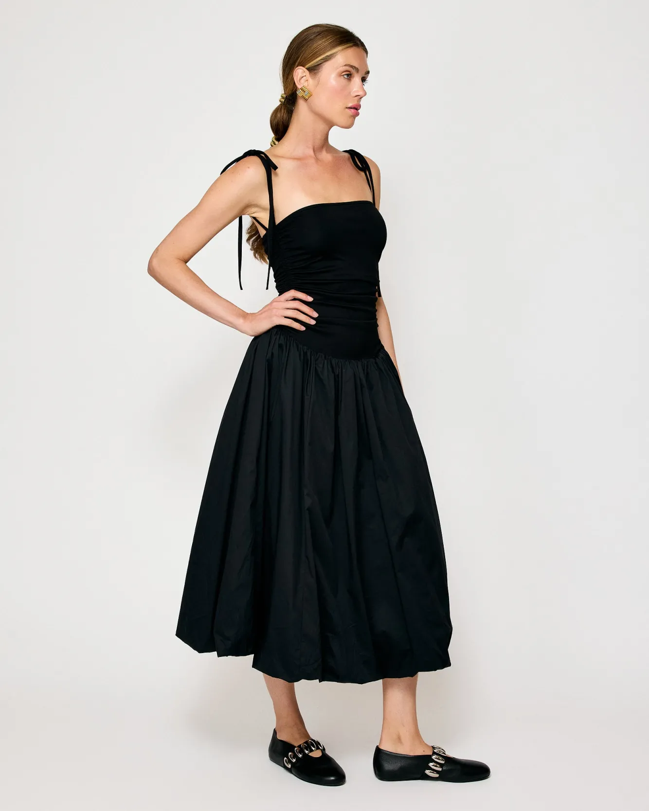 Line & Dot LIANNA MIX-MEDIA DRESS- Dresses | Resort