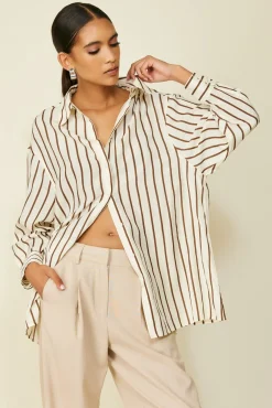 Line & Dot MACARIO BUTTON DOWN- Tops