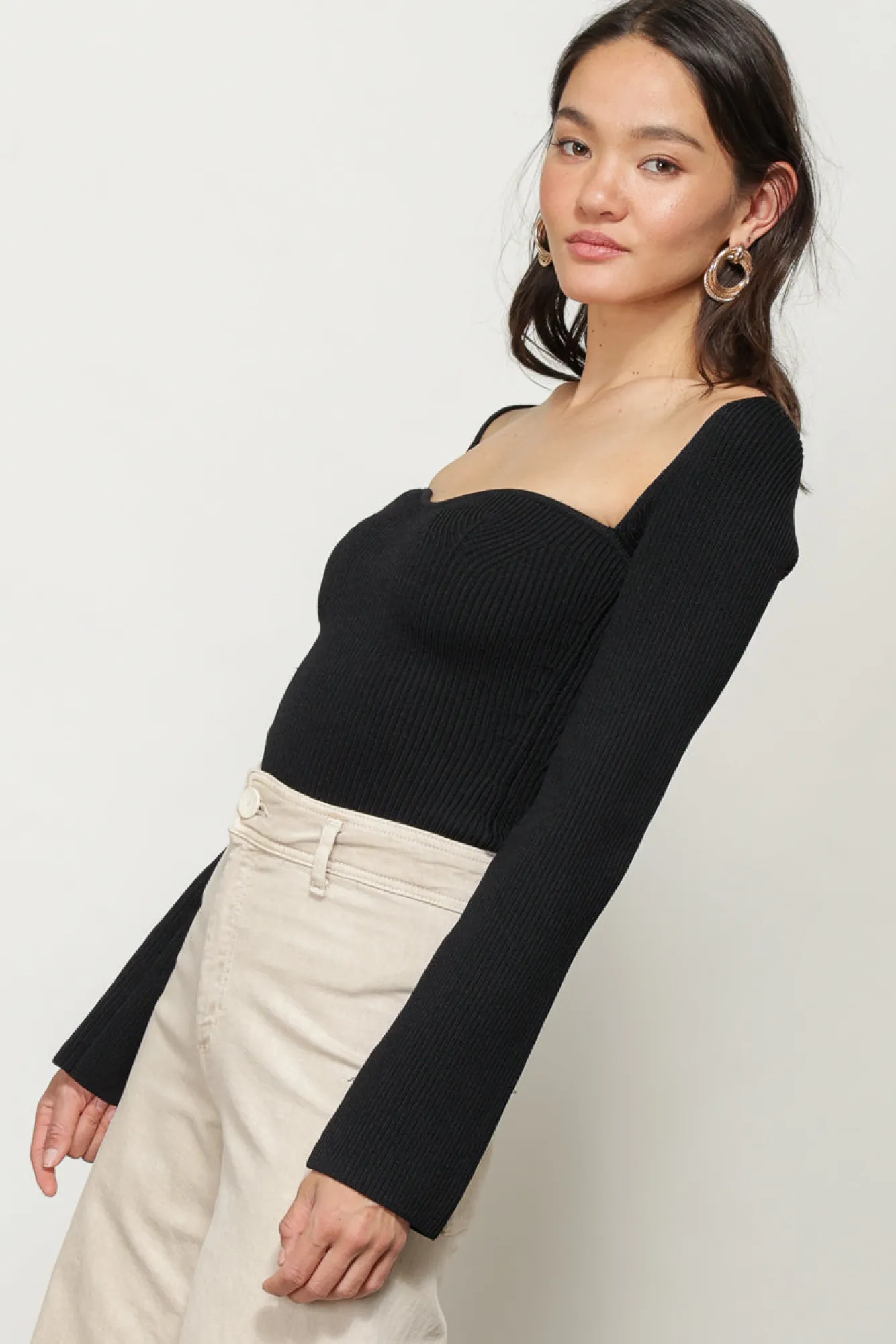 Line & Dot MELISSA SWEATER LONG SLEEVE- Tops