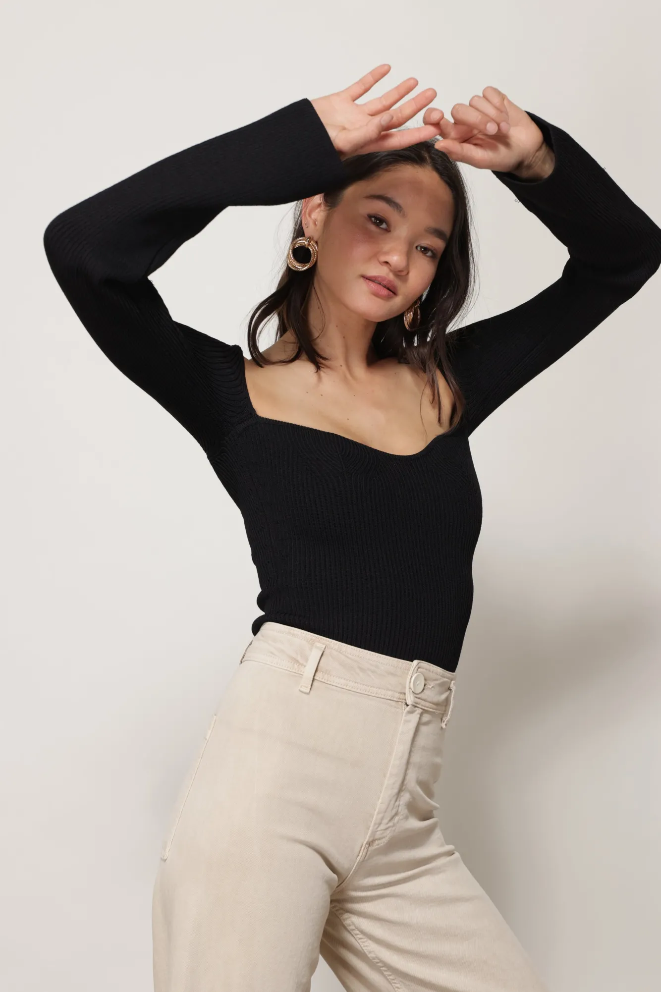 Line & Dot MELISSA SWEATER LONG SLEEVE- Tops