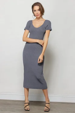 Line & Dot MELISSA SWEATER MIDI DRESS- Dresses