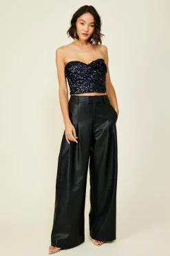 Line & Dot Midnight Top- Tops