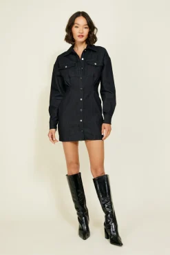 Line & Dot MORA BUTTON DOWN DRESS- Dresses