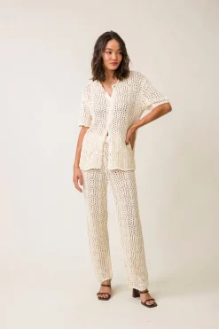 Line & Dot POPPIE CROCHET PANTS- Bottoms