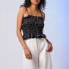 Line & Dot RENEE SMOCKED TOP- Tops