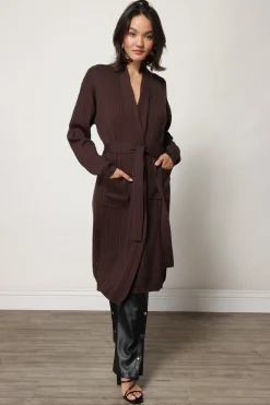 Line & Dot RIBBED CARDIGAN- Outerwear