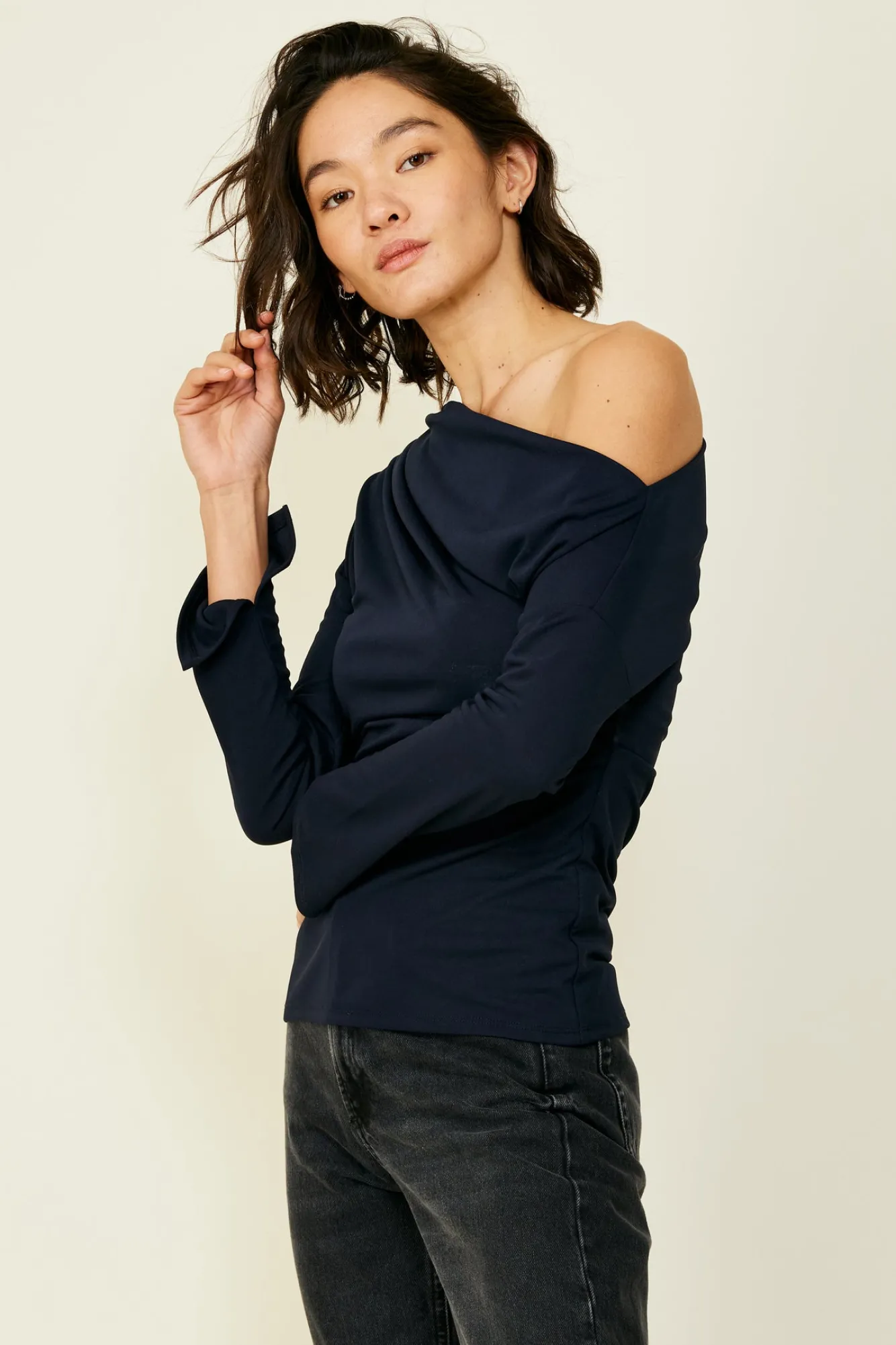 Line & Dot Riley Long Sleeve Top- Tops