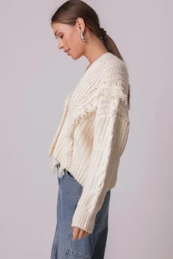Line & Dot SADE FRINGE CARDIGAN- Knits