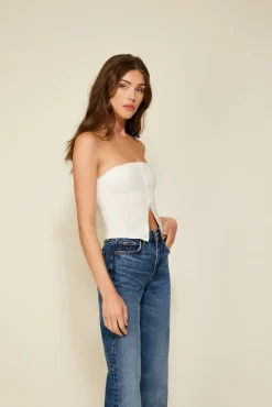 Line & Dot SONJA RIB KNIT SWEATER- Tops