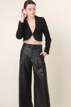 Line & Dot VAUGHN CROPPED BLAZER- Outerwear