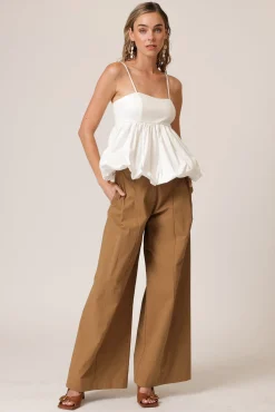 Line & Dot WESLEY MIX-MEDIA TOP- Tops